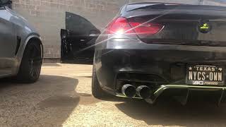 BMW 650i Gran Coupe Downpipes Megan Supremo Exhaust [upl. by Htebesile]