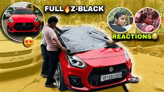 Finally Full ZBLACK Swift Sportz 😍  REACTIONS Swift GTSPORTS 🔥  Harshit Vlogs [upl. by Mehetabel]