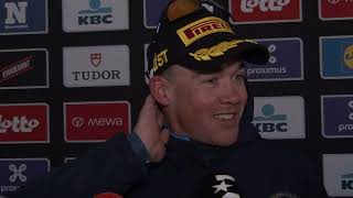 Mads Pedersen  Interview at the finish  GentWevelgem 2024 [upl. by Manda]