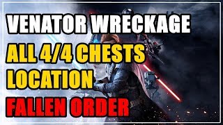 Venator Wreckage in Zeffo All 44 Chests Location Fallen Order [upl. by Enytnoel]