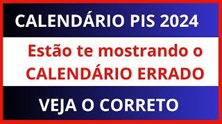 CALENDÁRIO PISPasep 2024 ESTÃO TE MOSTRANDO ERRADO  Quando começa o pagamento do Pis 2024 [upl. by Ominoreg]