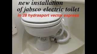 full installation👀of jabsco electric toilet🛥hydrasport vector express EP144 [upl. by Andria]