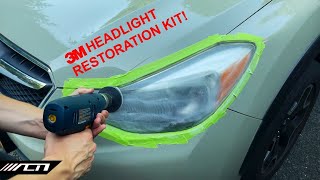 3M Headlight Restoration Kit Review Makes the Subaru Crosstrek look NEW [upl. by Aerdnna]