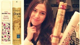 Best Hairspray Loreal Elnett Satin Tesco Value or Aussie  FashionQuirks [upl. by Delogu]