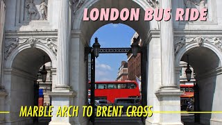 Early Morning London Bus Ride Route 189 From Marble Arch To Brent Cross [upl. by Cummins146]