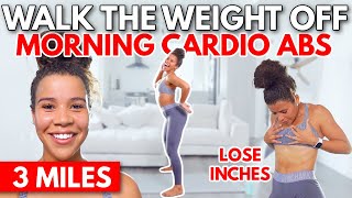 3 Mile Walk Morning Cardio Abs Workout at Home [upl. by Lrad250]