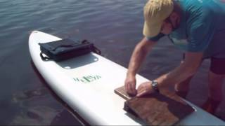 Peter Kaluzny  How to convert windsurfing board into kayak with special adapter [upl. by Vtarj876]