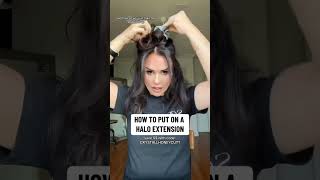 How to put in a halo hair extension [upl. by Eniamahs]