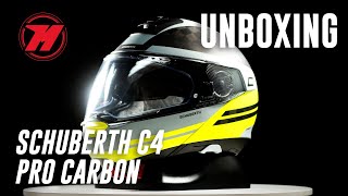 Unboxing SCHUBERTH C4 PRO CARBON Tempest Yellow 🔝💛 [upl. by Adnilre250]