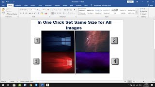 How to Make All Pictures of Same Size in Microsoft Word on Windows [upl. by Anbul]