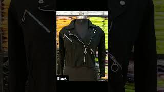 GIRLS LEATHER JACKETFABRICLEATHER SIZE S M L XLLENGTH19Price799 [upl. by Ferna748]