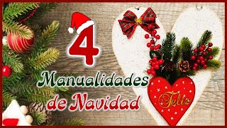 4 LINDOS ADORNOS DE NAVIDAD  Manualidades navideñas con reciclaje  Christmas crafts for the home [upl. by Wj]