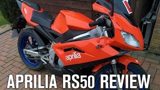 Aprilia RS50 Review  Best Learner Legal Motorbike Geared Sportsbike [upl. by Ghassan]