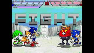 MUGEN Fight  Team Neo Sonic vs Dr Eggman [upl. by Rik]