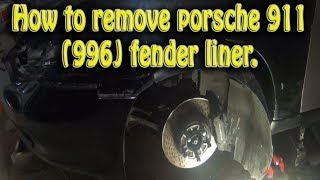 1999 porsche 911 fender liner removal [upl. by Armahs]