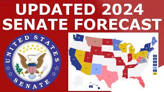 Updated 2024 Senate Map Prediction June 13 2024 [upl. by Olegnad]