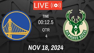 NBA LIVE Golden State Warriors vs Milwaukee Bucks I November 18 2024 Warriors vs Bucks 2K Live [upl. by Yrmac]