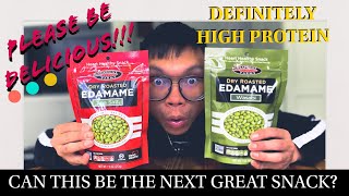 DRY ROASTED EDAMAME SNACK REVIEW HIGH PROTEIN SNACK [upl. by Ellimaj580]