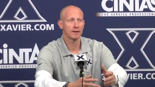 Xavier Mens Basketball Pregame Press Conference  Evansville [upl. by Patterman325]