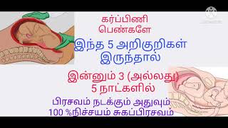 5  important Delivery symtoms in tamildelivery symptoms in tamilsuga prasava arigurigal [upl. by Elsilrac180]