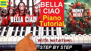 Money Heist  Bella Ciao Piano Tutorial  Bella Ciao Song Piano Cover Tutorial  La Casa De Papel [upl. by Kcirderf]