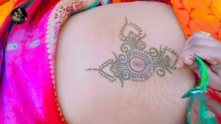 navel tattoo design belly tattoo Tattoo designs  Mehndi designs [upl. by Daphie]