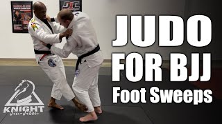 Judo for BJJ  Foot Sweeps  Sasae amp Hiza [upl. by Attaynik915]