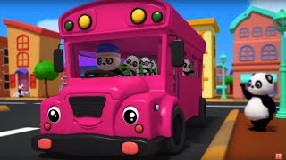 the wheels on the bus  nursery rhymes  kids songs  3d rhymes [upl. by Dodwell]