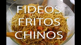 Fideos Fritos Chinos con Pollo Fácil y Rápido [upl. by Burnie]