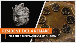 Resident Evil 4 Remake Pult mit Druckflächen  Rätsellösung [upl. by Sremmus948]