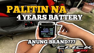 AFTER 4 YEARS NALOBAT ANG BATTERY KO  PAANO MAG PALIT  ANUNG BRAND BA DAPAT  HONDA CLICK 125 V3 [upl. by Mutz]