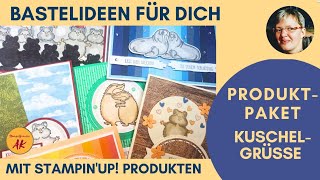 Bastelideen mit dem Produktpaket Kuschelgrüße  Stampin Up Alle meine Anleitungen DIY [upl. by Zul]