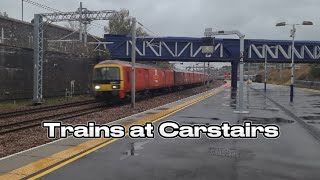 Trains At Carstairs 191023 WCML 4K [upl. by Spancake]