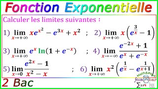 Fonction Exponentielle  Limites Exponentielle  2 Bac  Exercice 11 [upl. by Katharine]