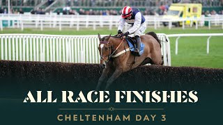 ALL RACE FINISHES FROM DAY 3 AT THE CHELTENHAM FESTIVAL [upl. by Manaker297]