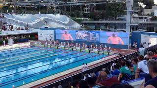 Sette Colli 2018  Finale A 100 farfalla uomini con Chad Le Clos e il record di Federico Burdisso [upl. by Tyra]