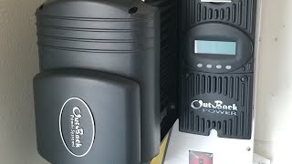 SOLAR BATTERY BANK TOPPING OFF OUTBACK POWER VFXR3524A INVERTER CHANGER Day Five [upl. by Ymot]