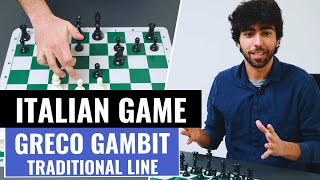 Italian Game  Giuoco Piano  Greco Gambit – Traditional Line  Chess Openings  Alex Astaneh [upl. by Skiba358]