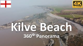 Kilve Beach and East Quantoxhead Beach  Somerset  England  UK  4k 360° [upl. by Lavena]