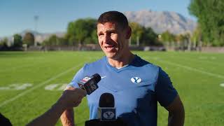 Kelly Poppinga BYU Football  Media Availability  Baylor  September 24 2024 [upl. by Luapnhoj]