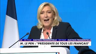 Marine Le Pen appelle quottous ceux qui nont pas votéquot Macron à la quotrejoindrequot [upl. by Seko973]