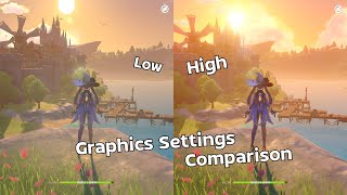 Genshin Impact  Graphics Settings Comparison PC [upl. by Lew899]