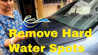 How To Remove Hard Water Spots of Your Car With Vinegar cardetailing paintcorrection [upl. by Notlehs]