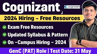 Cognizant 2024 Hiring Updated Exam Pattern amp Syllabus  Free Resources  Cognizant GenC Exam Pattern [upl. by Hanni]