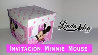 Invitación en Cajita de la Minnie Mouse  Linda Idea [upl. by Aivizt]