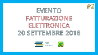 Evento CRP La Fattura Elettronica  2 [upl. by Cristian]