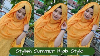 New Stylish Summer Hijab Style 2021 💛 Hijab Style By Nipa 💛 Beauty Reflect By Nipa [upl. by Karrie]