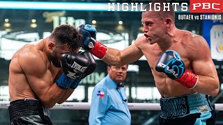 Butaev vs Stanionis HIGHLIGHTS April 16 2022  PBC on Showtime [upl. by Trellas]