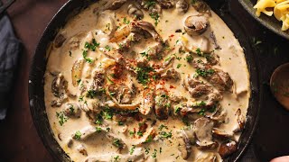 Easy Beef Stroganoff Recipe [upl. by Seyer]