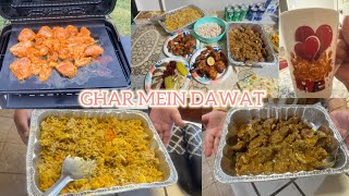 Family Dinner  humne kiya kiya banaya  full day vlog  Simple DAWAT MENU  Dawat IN America 🇺🇸 [upl. by Eppillihp751]